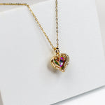 Peacock Heart Necklace - Adorn-iq