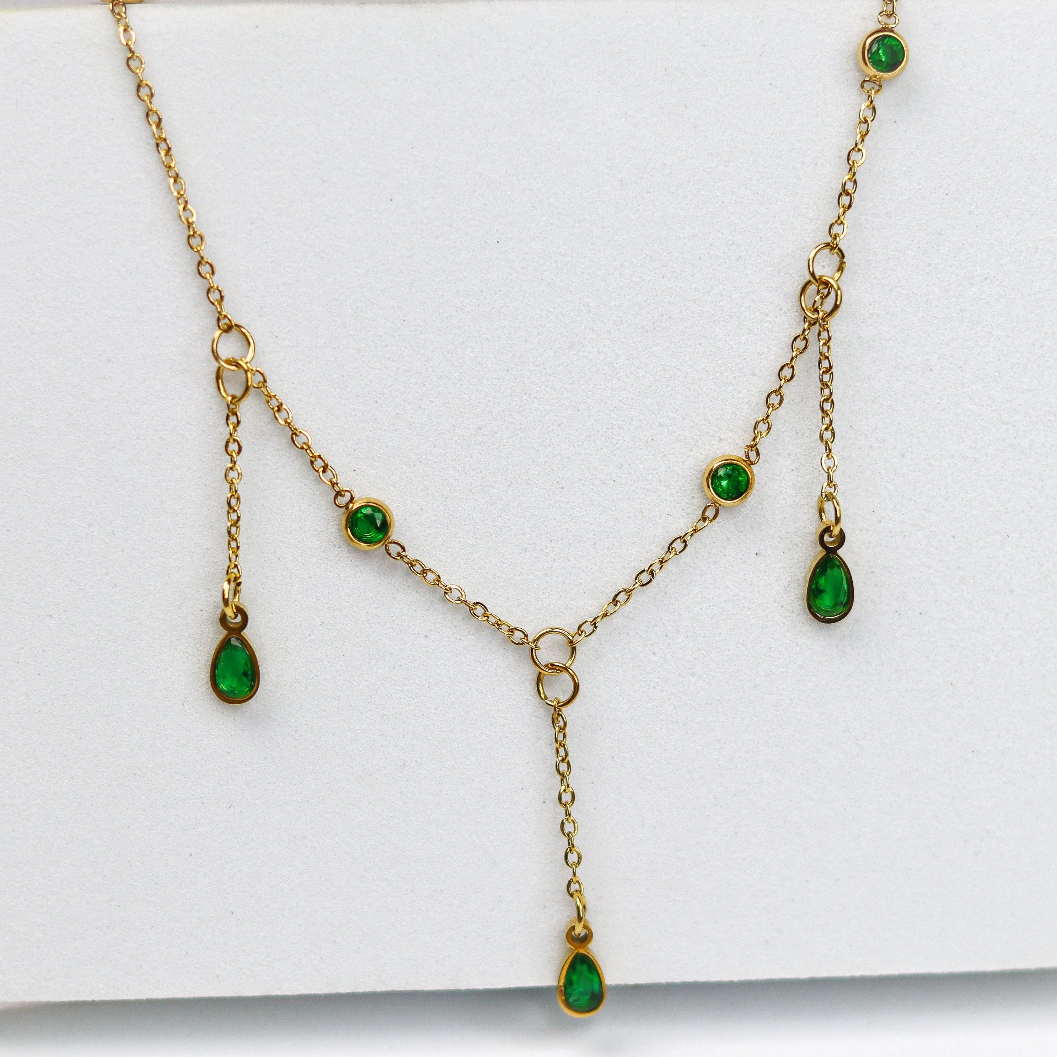 Emerald Beads Necklace - Adorn-iq