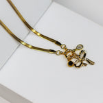 Opulent Bow Charm Necklace - Adorn-iq