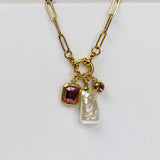 Blush Pearl Charm Necklace - Adorn-iq
