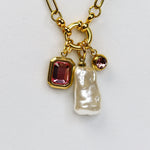Blush Pearl Charm Necklace - Adorn-iq