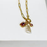 Blush Pearl Charm Necklace - Adorn-iq