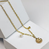 Floral Pearl Necklace - Adorn-iq