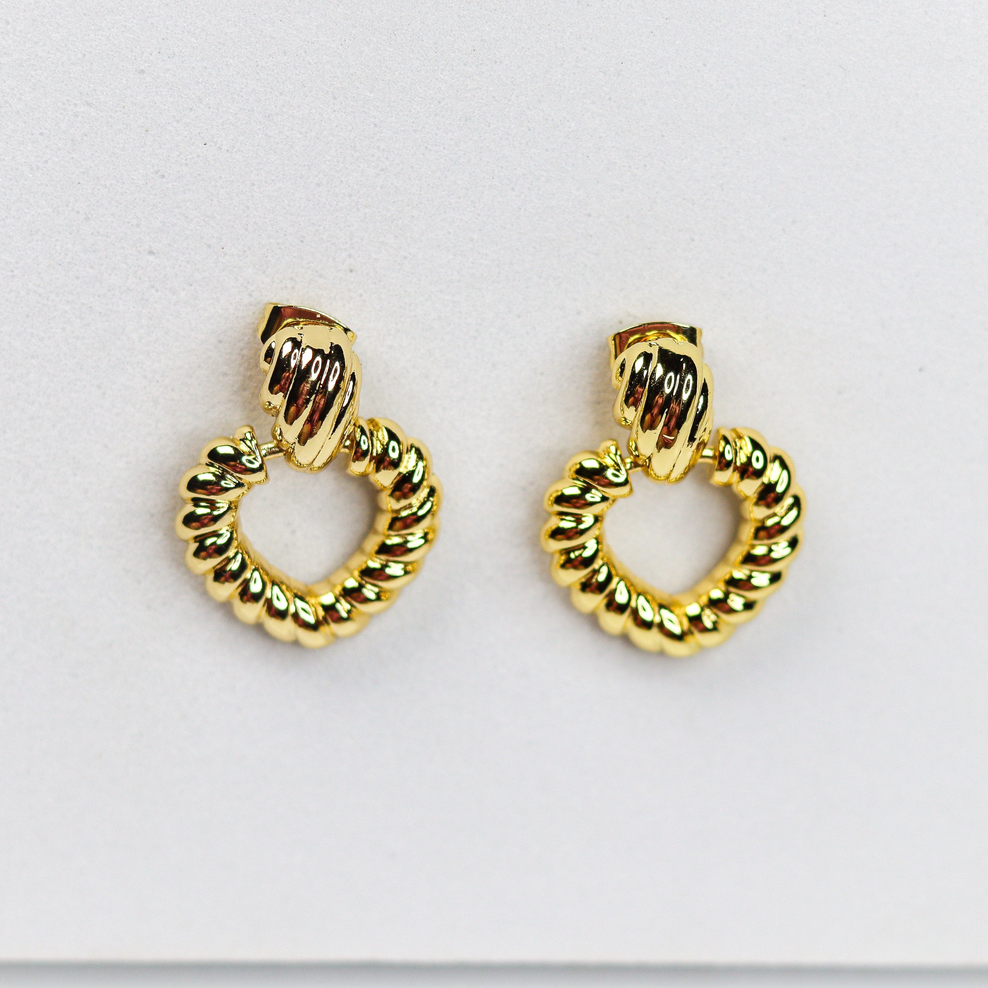 Golden Rope Hoops - Adorn-iq