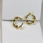 Golden Bubble Hoops - Adorn-iq