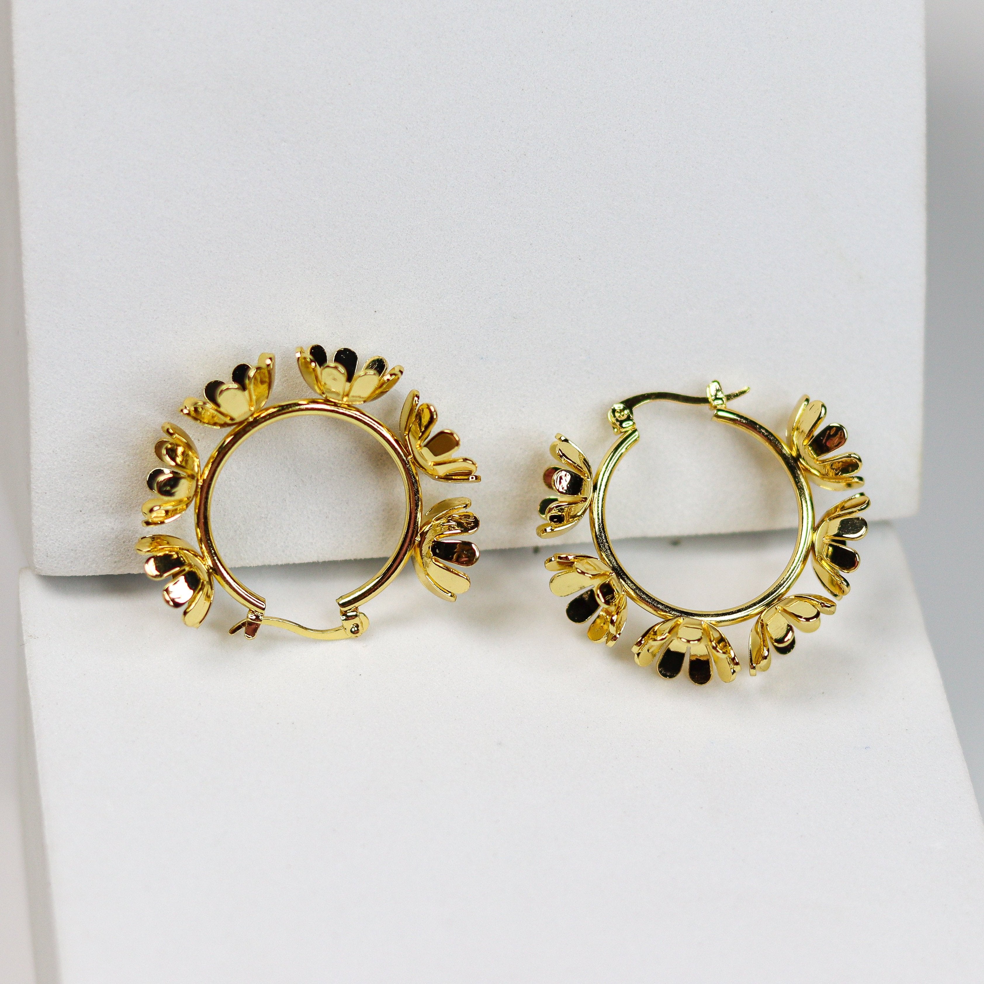 Blooming Hoop Earrings - Adorn-iq