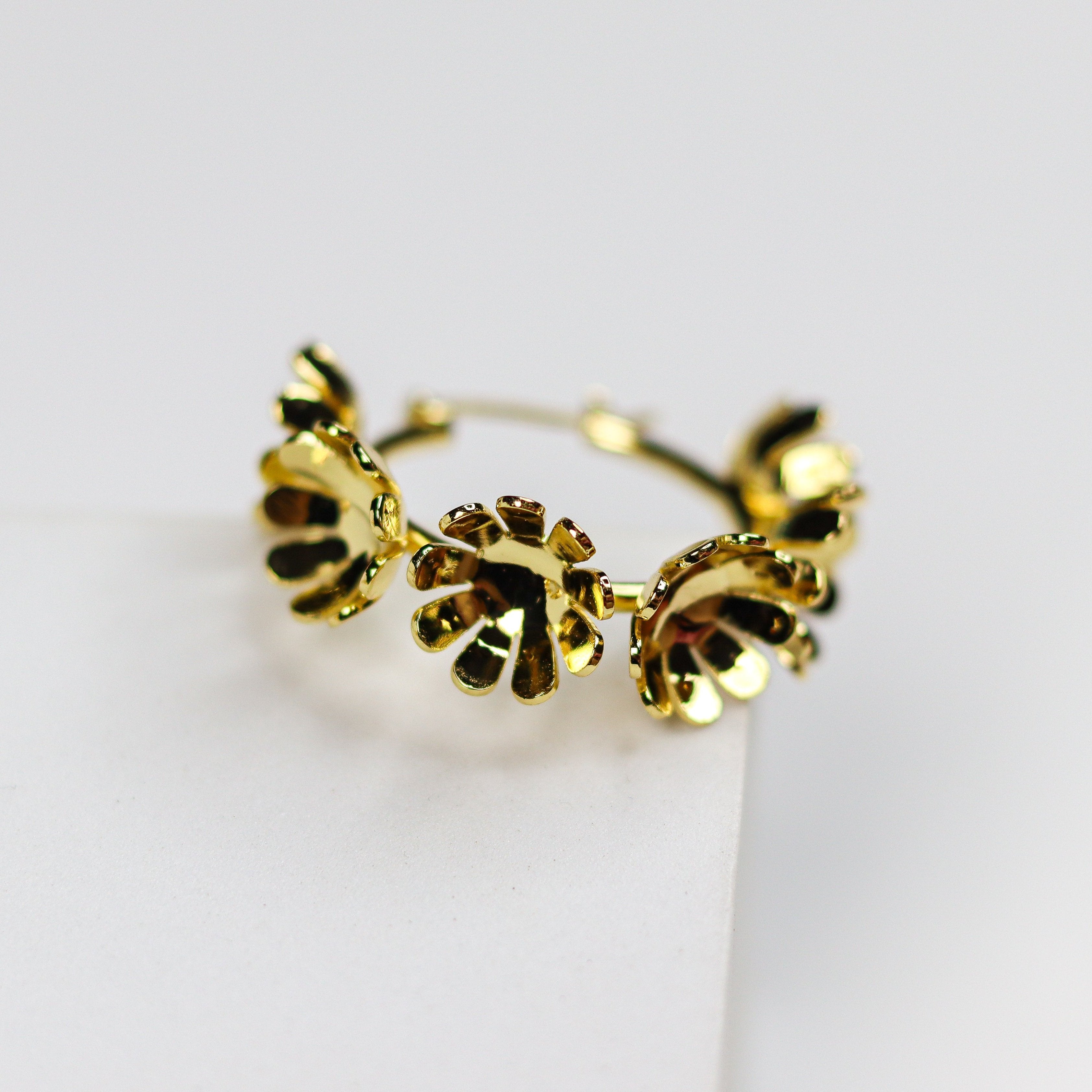 Blooming Hoop Earrings - Adorn-iq
