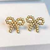 Pearly Bow Earrings