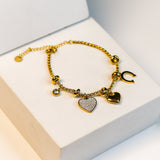 Anchor Heart Charm Bracelet