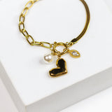 Golden Love Charm Bracelet