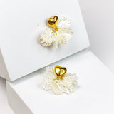 Golden Heart Flora Earrings