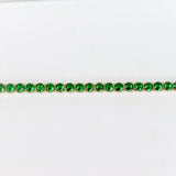 Bracelets Stunning Emerald Tennis Bracelet - 18k Gold Plated
