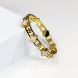 Flora Clover Bangle Bracelet