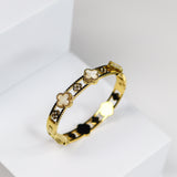 Flora Clover Bangle Bracelet
