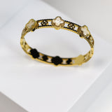 Flora Clover Bangle Bracelet