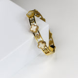 Flora Clover Bangle Bracelet
