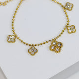 Clover Stone Chain Bracelet