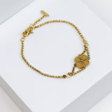 Gold Shine Clover Chain Bracelet