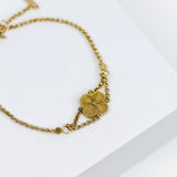 Gold Shine Clover Chain Bracelet