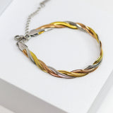 Tri-Tone Braids Bracelet