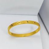 Gemstone Evil Eye Bangle Bracelet