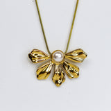 Semi Gold Bloom Necklace