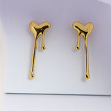 Melted Heart Earrings