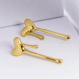 Melted Heart Earrings