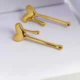 Melted Heart Earrings