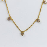 Dainty Heart Drop Necklace