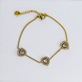 Radiant Trifecta Stones Bracelet