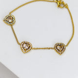 Radiant Trifecta Stones Bracelet