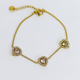 Radiant Trifecta Stones Bracelet