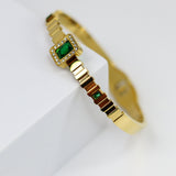 Royal Emerald Stone Bangle Bracelet