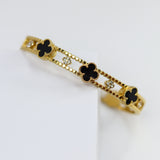 Midnight Clover Bangle bracelet