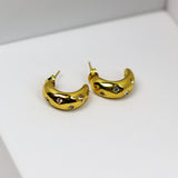 Spark Stone Half Hoops