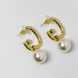 C Chunky Pearl Earrings