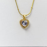 Luxe Solitaire Heart Necklace