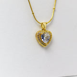 Luxe Solitaire Heart Necklace