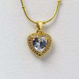 Luxe Solitaire Heart Necklace