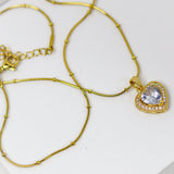 Luxe Solitaire Heart Necklace