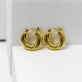 Golden Swirl Hoops