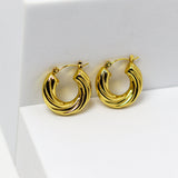 Golden Swirl Hoops