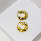 Golden Swirl Hoops