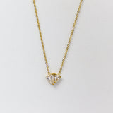 Heart-to-Heart Solitaire Necklace