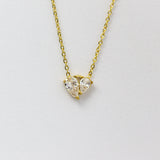 Heart-to-Heart Solitaire Necklace