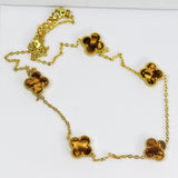 Coffee Clover Necklace