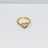 Studded Heart Ring