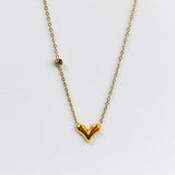 V Heart Necklace