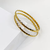 Thin Braid Bangle Set